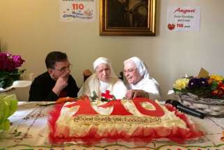 Sister Candida Bellotti, who celebrated her 110th birthday in February and was thought to be the oldest nun in the world, died Saturday (June 3).
