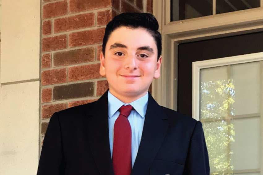 Lucas Georgey, Gr. 9, first place winner of the Friars&#039; Writing Contest 2019. 