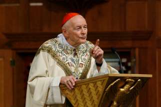 Cardinal Theodore E. McCarrick, retired archbishop of Washington, delivers the homily in 2009 at the Basilica of the National Shrine of the Immaculate Conception in Washington. Pope Francis has accepted the resignation from the College of Cardinals of Archbishop McCarrick, and has ordered him to maintain &quot;a life of prayer and penance&quot; until a canonical trial examines accusations that he sexually abused minors.