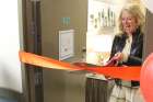 SE Health Care’s Nancy Lefebre cuts the ribbon for the new three-bed Journey Home Hospice in Windsor, Ont.