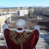 Pope Benedict XVI delivers delivers his Christmas message &quot;urbi et orbi&quot; (to the city and the world) from the central balcony of St. Peter&#039;s Basilica at the Vatican Dec. 25.