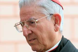  Colombian Cardinal Dario Castrillon Hoyos died May 18 in Rome at the age of 88. He is pictured walking near the Vatican April 16, 2005.