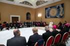 Pope Francis leads a meeting with the presidents and coordinators of the regional assemblies of the Synod of Bishops at the Vatican Nov. 28, 2022. Archbishop Timothy P. Broglio, president of the U.S. Conference of Catholic Bishops, attended the meeting.