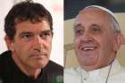 Antonio Banderas, left, may be cast in the role of Pope Francis in the first feature film to be made on the life of the Argentine pontiff.