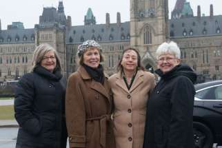 CWL delegation to Ottawa Nov. 27-30 included, from left, resolutions chair Joan Bona, president-elect Anne-Marie Gorman, legislation chair Nancy Simms and president Margaret Ann Jacobs.
