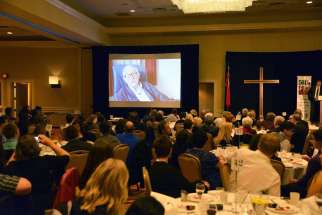 Jean Vanier Canadian humanitarian and founder of L&#039;Arche made an appearance at the 2016 Fogarty Dinner in the form of a pre-recorded video message.