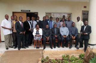 Catholic media representatives at a January 2015 workshop in Lilongwe, Malawi.
