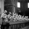 The presidents of the Second Vatican Council are pictured during a council meeting inside St. Peter&#039;s Basilica in this undated file photo.