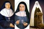 Left to right: Blessed Jeanne Emilie De Villeneuve, Blessed Mary Alphonsine Danil Ghattas and Blessed Mariam Baouardy. Pope Francis recognized the miracles needed for the canonization of a French foundress and two Palestinian nuns.