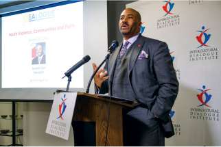 Senator Don Meredith tells faith leaders in Toronto Jan. 26 that they have to reach out and welcome young people before violent gangs do.