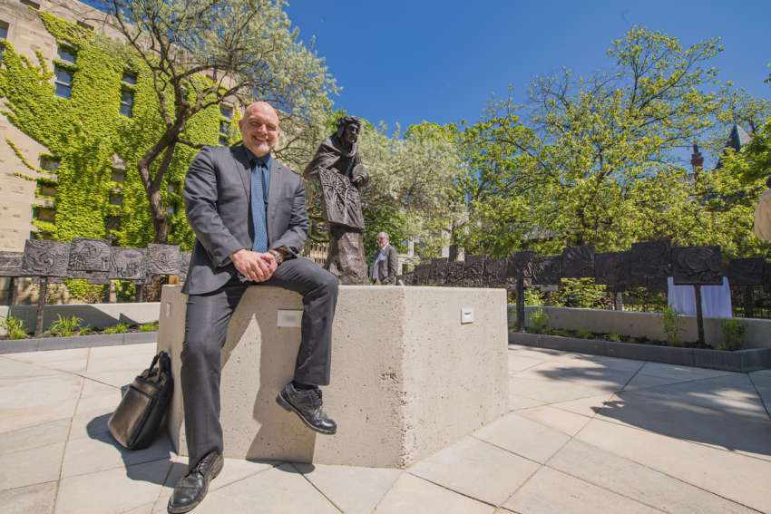 Sculptor Timothy Shmalz unveiled his latest creation, The Dante Gardens, at Toronto’s University of St. Michael’s College May 25. It’s an ode to Dante Aligheri’s &#039;The Divine Comedy&#039;.