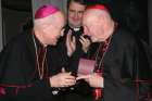 Archbishop Carlo Maria Viganò congratulates then-Cardinal Theodore E. McCarrick at a gala dinner in New York in 2012.