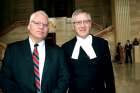 Bill Whatcott and lawyer Tom Schuck at the Supreme Court of Canada in 2012.