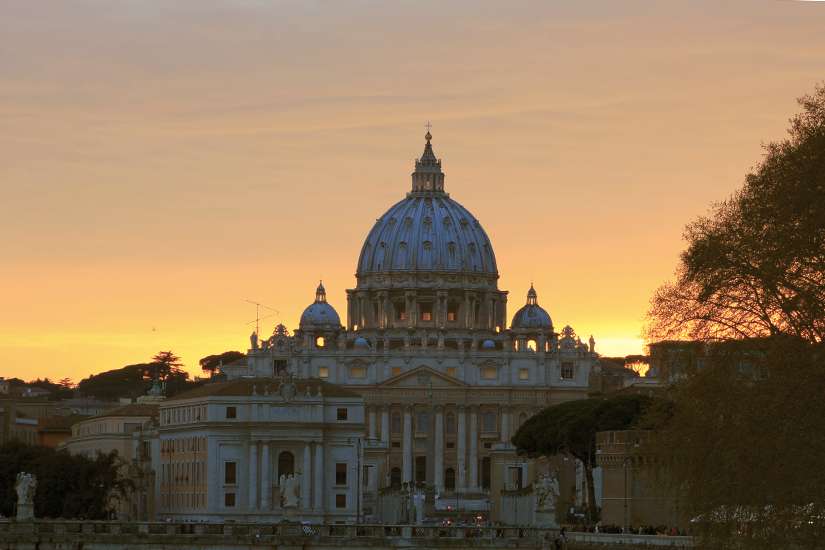 St. Peter&#039;s Basilica seen from Rome in 2013. The Holy See has adhered to the U.N. Convention Against Corruption, an international treaty focused on preventing, outlawing and prosecuting corruption within nations and internationally.