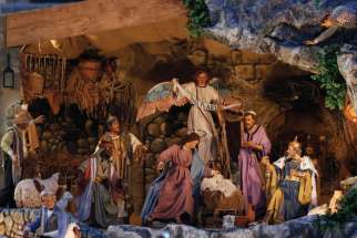 The Nativity scene in St. Peter&#039;s Square in 2016 