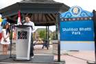 Peter Bhatti, brother of Shahbaz Bhatti, at the inaugruation of a park named in Shahbaz&#039;s honour in Brampton, Ontario. 