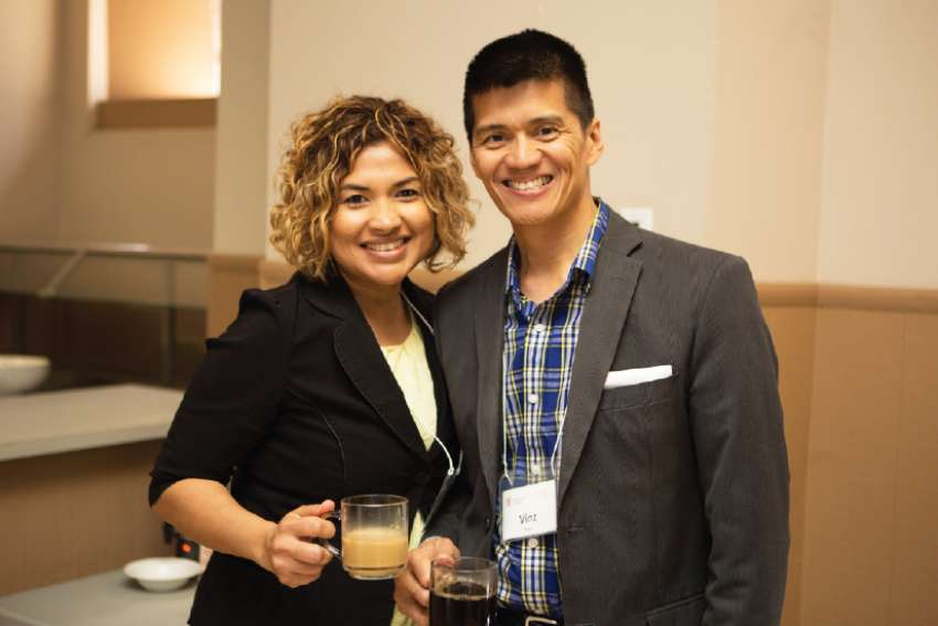 Candice and Vinzon Pingol, left, who set up an endowment through ShareLife to honour Vinzon’s father, find Legacy Societies an easy way to put their money to use in honouring Ben Pingol. 
