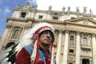 Phil Fontaine, then leader of Canada’s Assembly of First Nations, at the Vatican prior to meeting Pope Benedict in 2009.