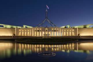 Federal parliament building, Canberra, Australia.