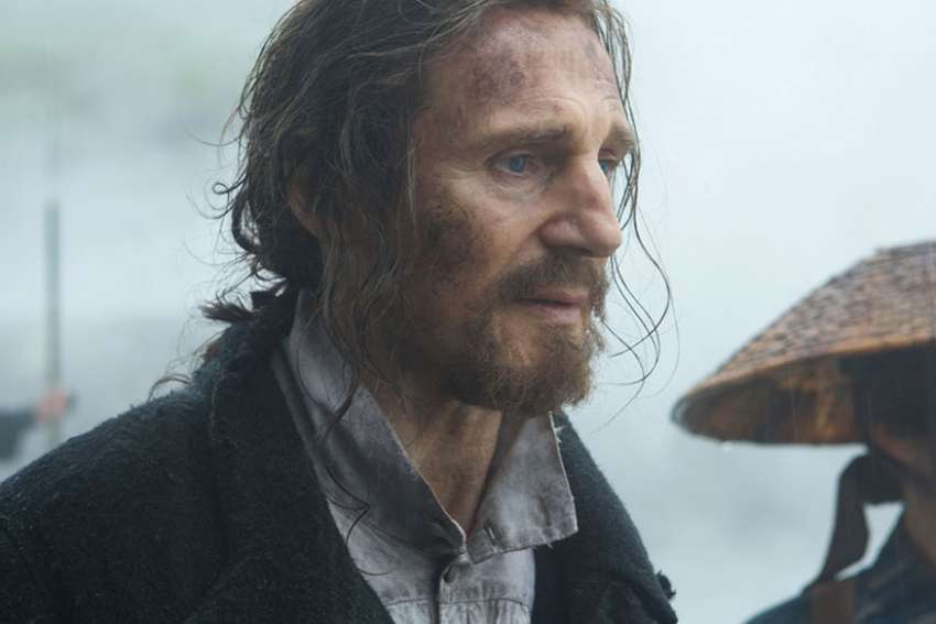 Liam Neeson stars in a scene from the movie &quot;Silence.&quot;
