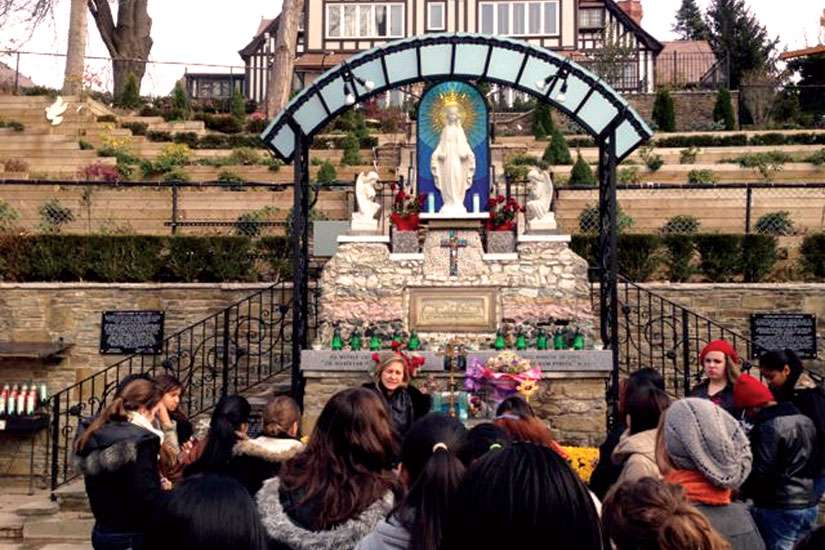A high school retreat takes place at the Marian Shrine of Gratitude in Toronto. The shrine and nearby Ukrainian Basilian Monastery are under threat of closure.