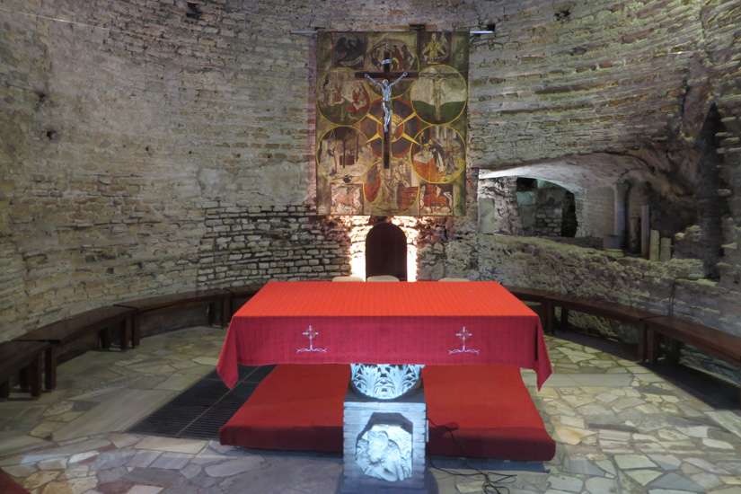 Basilica of Sts. Nereus and Achilleus, an underground altar where the Catacombs Pact was signed at a Mass on Nov. 16, 1965