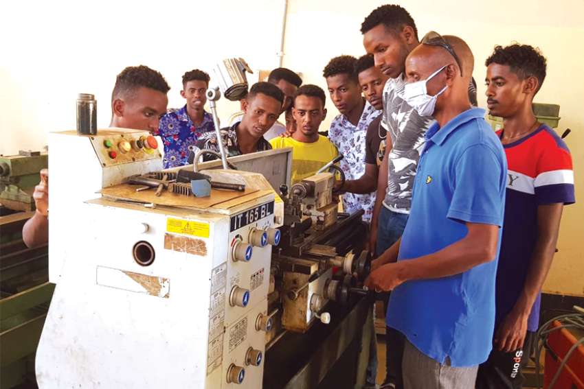 Students are pictured in a file photo during class at Hagaz Agricultural and Technical Boarding School in Eritrea. The agricultural technical school was taken over by the government Aug. 23.