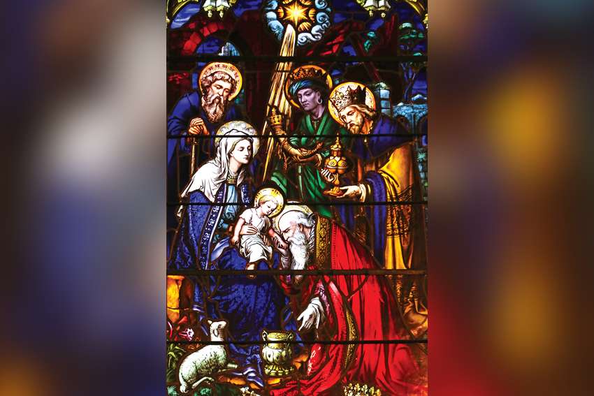 The Adoration of the Magi is depicted in a stained-glass window at St. Dominic Church in Oyster Bay, N.Y. The Magi followed the light within and were willing to go wherever it led.