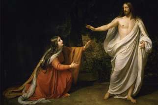 This is Christ’s Appearance to Mary Magdalene after the Resurrection by the Russian painter Alexander Andreyevich Ivanov.