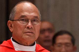 Now-former Archbishop Anthony S. Apuron of Agana, Guam, is pictured in a 2012 photo at the Vatican. The Vatican&#039;s Congregation for the Doctrine of the Faith has rejected an appeal by the former archbishop, upholding its judgment of finding him guilty of abuse against minors. 