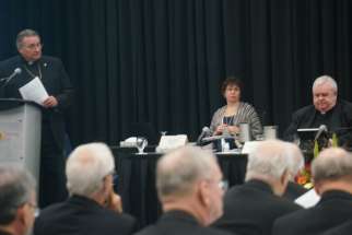 Halifax Archbishop Anthony Mancini tells CCCB plenary of progress on update of From Pain to Hope Sept. 14.