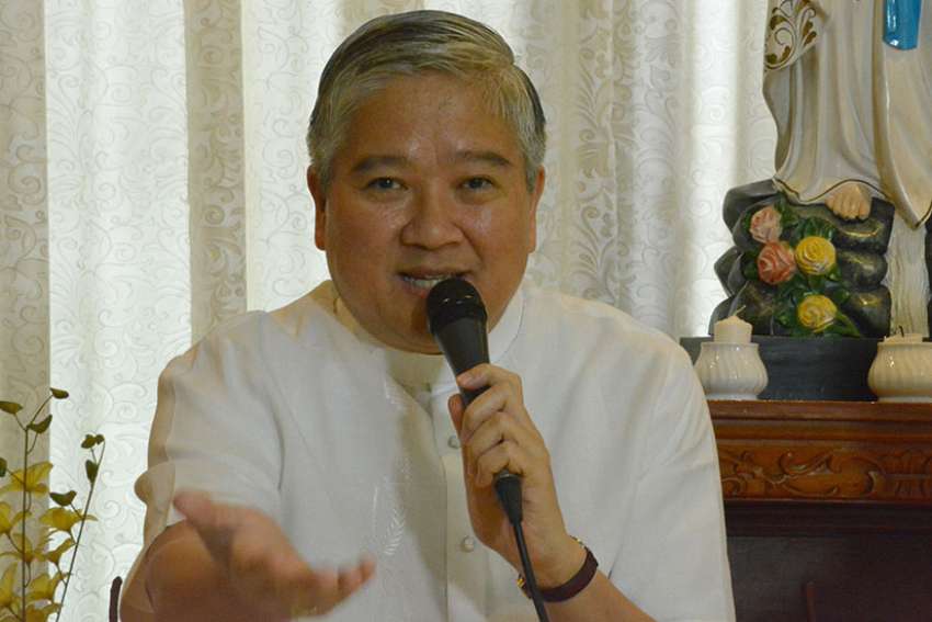 Archbishop Socrates Villegas, head of the Catholic Bishops&#039; Conference of the Philippines, gestures during a 2014 news conference in Manila. Archbishop Villegas expressed concern over what he perceived to be a growing trend &quot;of rebuffing church morals and doctrine&quot; in his country.