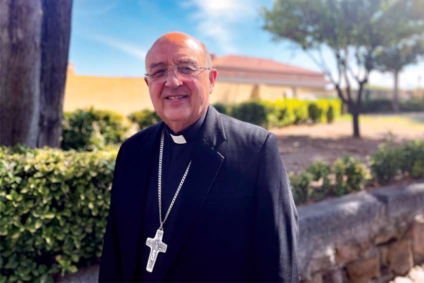Peruvian Cardinal Pedro Barreto Jimeno of Huancayo is pictured at the Jesuit headquarters in Rome Sept. 22, 2021. In mid-April, after the cardinal criticized the government, Peru’s prime minister called him a “miserable” person.