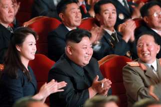 North Korean leader Kim Jong Un attends an event in Pyongyang Sept. 3, 2017, to celebrate the latest nuclear test. 