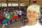 Sister Dorothy Stang is seen on the right. In this Feb. 15, 2005, file photo (background), inhabitants of Anapu, Brazil, gather for a Mass to honor U.S.-born Sr. Dorothy Stang, a member of the Sisters of Notre Dame de Namur who was murdered by ranchers three days earlier. In the 10 years since her murder, land reform risks have not decreased, said one of the coordinators of the Brazilian bishops&#039; Pastoral Land Commission.