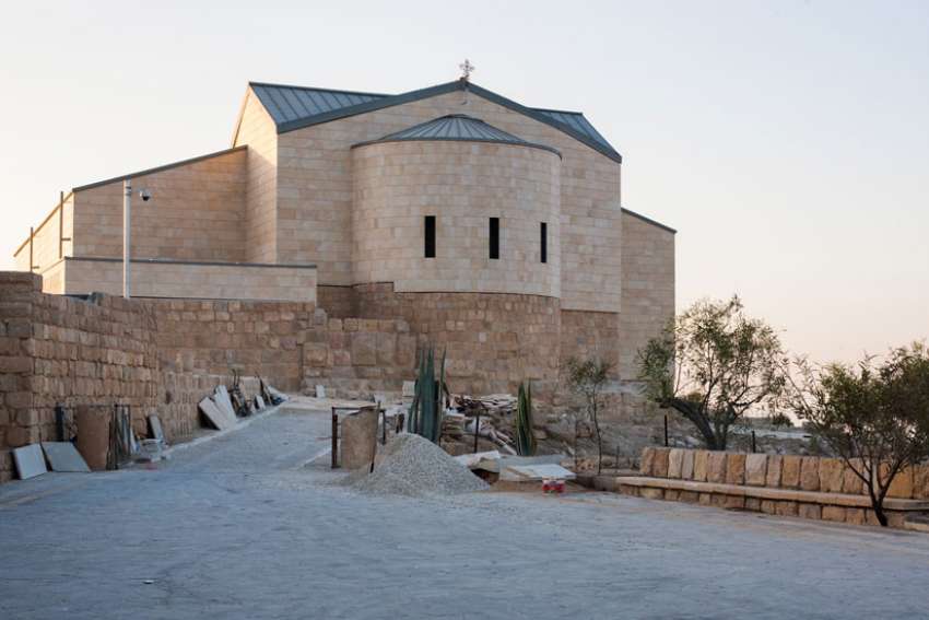 This is an exterior view of the restored Memorial of Moses on the top of Mount Nebo in Jordan Oct. 10. The memorial has reopened its doors to the public amid festivities after a nearly decade of restoration.