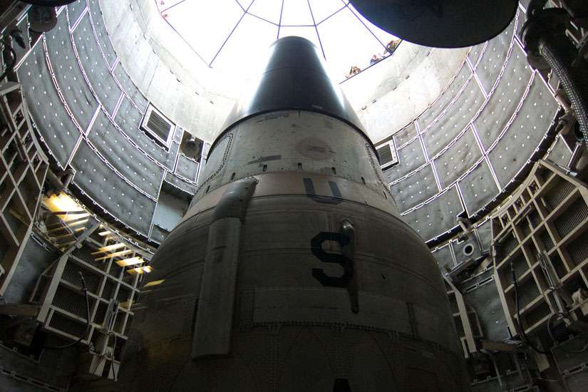 Photo of a retired U.S. intercontinental ballistic missile at the Titan Missile Museum in Arizona. U.S. bishops and some of Iran&#039;s top religious leaders issued a joint declaration calling for the end of weapons of mass destruction and of terrorism. 