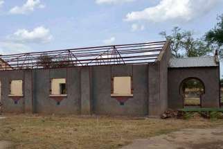 Sudanese Church of Christ after apparent razing and looting in Um Bartumbu, South Kordofan, Sudan, June 16, 2012. 