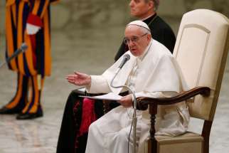 Pope Francis speaks during his general audience in Paul VI hall at the Vatican Jan. 11.