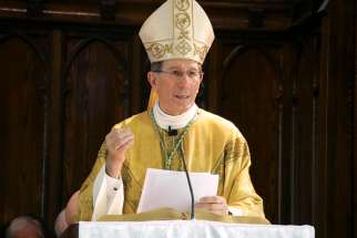 Archbishop Luigi Bonazzi speaks at the Canadian Conference of Catholic Bishop&#039;s annual plenary, Sept. 26.