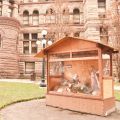 A familiar site to those who walk the streets of downtown Toronto is the creche outside Old City Hall. Gethsemene Ministries sets up the creche each year.