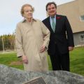 Jim Flaherty, Canada’s Minister of Finance, was on hand Oct. 27 when Cape Breton University honoured his aunt, Sr. Margaret Harquail, at the official naming ceremony for the garden space in her honour. 