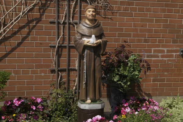 This new statue of St. Francis of Assisi stands outside the Toronto school named after the saint. It’s a replacement for one that was stolen back in November from outside the downtown school.