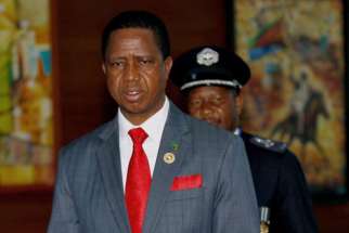 Zambian President Edgar Lungu is pictured in a Jan. 21 photo. Zambians are living in fear as police brutality increases and the southern African country approaches dictatorship, Zambia&#039;s Catholic bishops said.