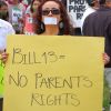 A crowd of about 600 people marched through downtown Toronto on May   31 to protest the Liberal government&#039;s anti-bullying legislation, Bill 13.