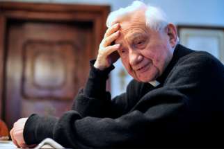 Msgr. Georg Ratzinger, the brother of retired Pope Benedict XVI, is pictured in Regensburg, Germany, April 2, 2012.