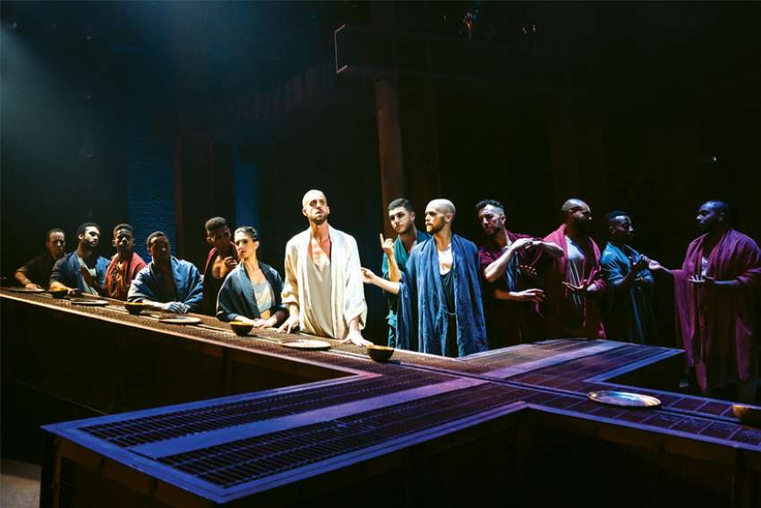 Aaron LaVigne as Jesus and the ensemble from Jesus Christ Superstar, touring again 50 years after the original first hit the stage.