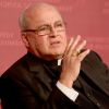 Cardinal Jaime Ortega of Havana speaks on the role of the Catholic Church in Cuba during a forum at the Harvard Kennedy School of Government in Cambridge, Mass., April 24.