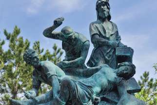 The vandalized bronze statues at Our Lady of Lourdes grotto in Sudbury, Ont., have been recast and were installed in late May.