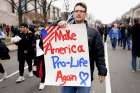 An pro-life supporter in Washington marches Jan. 4, 2020, during the 47th annual March for Life.
